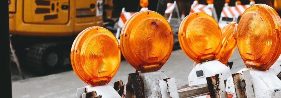 construction site barricades by Matthew Hamilton