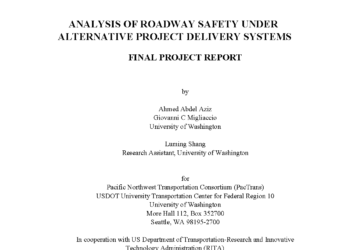 Analysis of Roadway Safety Under Alternative Project Delivery Systems